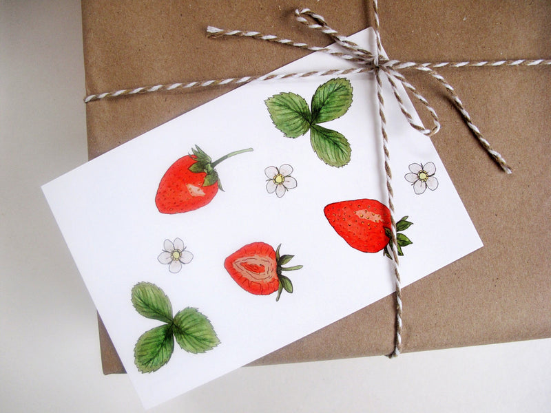 Wild Strawberry Greetings Card